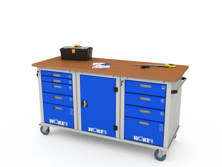 Верстак мобильный трехтумбовый WOKER PRO 3514.1800 купить в Краснодаре