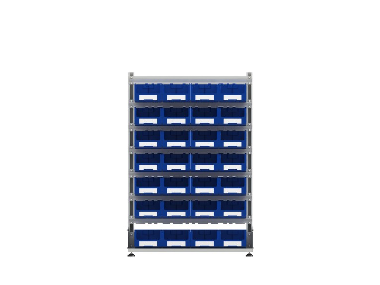 Стеллаж для пластиковых лотков SORTEX односторонний 1500x1000x450.03 купить в Краснодаре Стеллаж для пластиковых лотков SORTEX односторонний 1500x1000x450.03 купить в Краснодаре