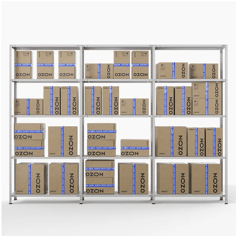 Стеллаж ПВЗ Озон 2000х3000х400 5 полок купить в Краснодаре Стеллаж ПВЗ Озон 2000х3000х400 5 полок купить в Краснодаре