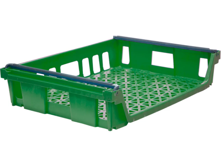 Ящик 744х557х167 со складываемыми ручками зелёный купить в Краснодаре Ящик 744х557х167 со складываемыми ручками зелёный купить в Краснодаре