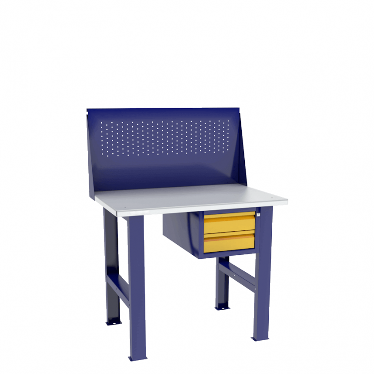 Верстак бестумбовый с подвесным ящиком ВП-Э с экраном купить в Краснодаре Верстак бестумбовый с подвесным ящиком ВП-Э с экраном купить в Краснодаре