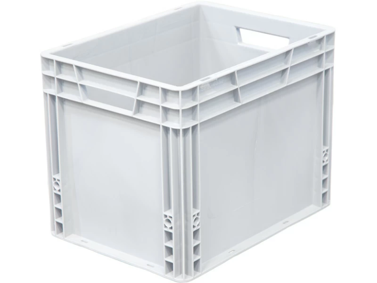 Ящик 400х300х320 сплошной, усиленное дно, цв. серый купить в Краснодаре