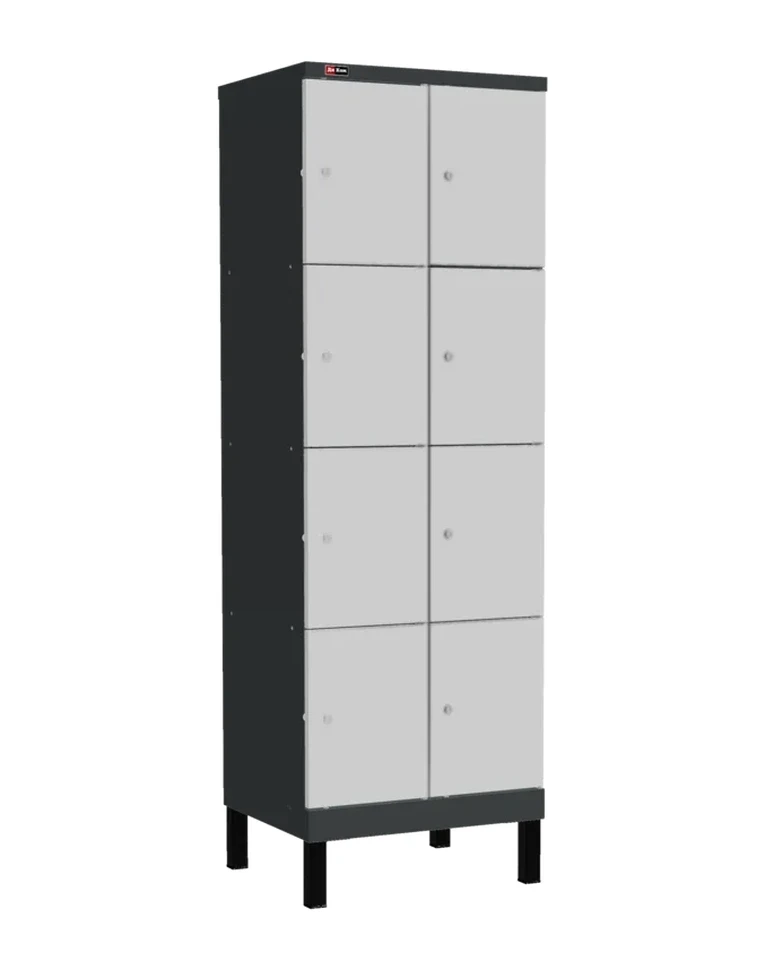 Шкаф-локер ДиКом УНО-324, корпус RAL 7016, двери RAL 7038, на ножках Шкаф-локер ДиКом УНО-324, корпус RAL 7016, двери RAL 7038, на ножках