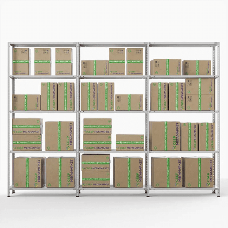 Стеллаж ПВЗ Сбер 2000х3000х400 5 полок купить в Краснодаре Стеллаж ПВЗ Сбер 2000х3000х400 5 полок купить в Краснодаре