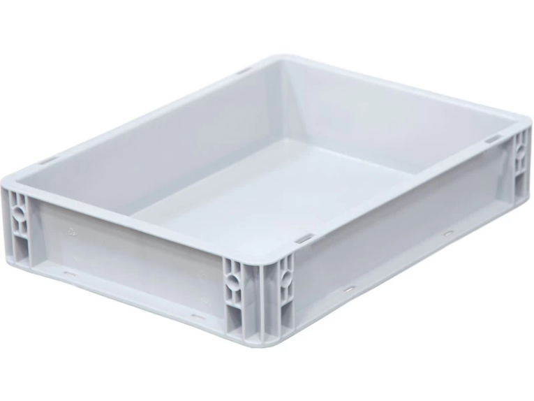 Ящик 400х300х75 сплошной, усиленное дно, цв. серый купить в Краснодаре