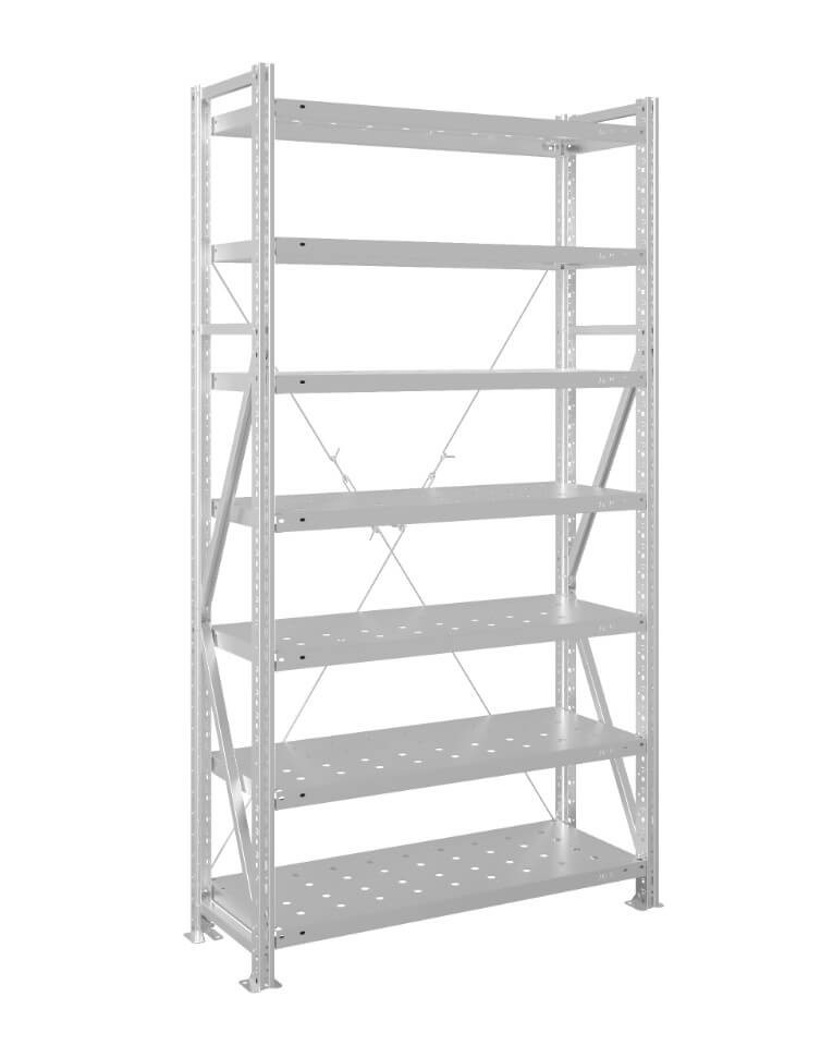 Стеллаж MS U 2500x1200x400 7 полок (350 кг, перф) купить в Краснодаре Стеллаж MS U 2500x1200x400 7 полок (350 кг, перф) купить в Краснодаре