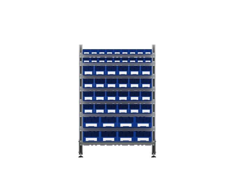 Стеллаж для пластиковых лотков SORTEX односторонний 1500x1000x450.06 купить в Краснодаре Стеллаж для пластиковых лотков SORTEX односторонний 1500x1000x450.06 купить в Краснодаре