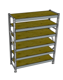 Стеллаж грузовой СГР 3000x1500x400 6 полок (фанера) Стеллаж грузовой СГР 3000x1500x400 6 полок (фанера)
