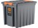 Контейнер особопрочный Rox Box PRO 50 (500х390х390 мм с крышкой и клипсами, на роликах, антрацит) купить в Краснодаре