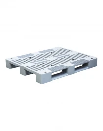 Паллет 1200x1000х150 перфорированный, на 3-х полозьях серый