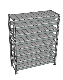 Стеллаж грузовой СГР 3000x1500x600 8 полок (металл) Стеллаж грузовой СГР 3000x1500x600 8 полок (металл)