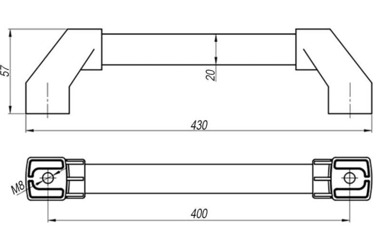 Ручка трубчатая СТ-4 АТ40020 купить в Краснодаре Ручка трубчатая СТ-4 АТ40020 купить в Краснодаре