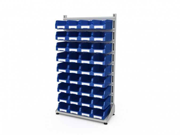 Стеллаж для пластиковых лотков SORTEX односторонний 1800x1000x450.03 купить в Краснодаре Стеллаж для пластиковых лотков SORTEX односторонний 1800x1000x450.03 купить в Краснодаре