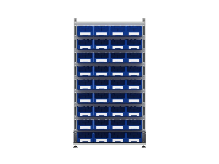 Стеллаж для пластиковых лотков SORTEX односторонний 1800x1000x450.03 купить в Краснодаре Стеллаж для пластиковых лотков SORTEX односторонний 1800x1000x450.03 купить в Краснодаре