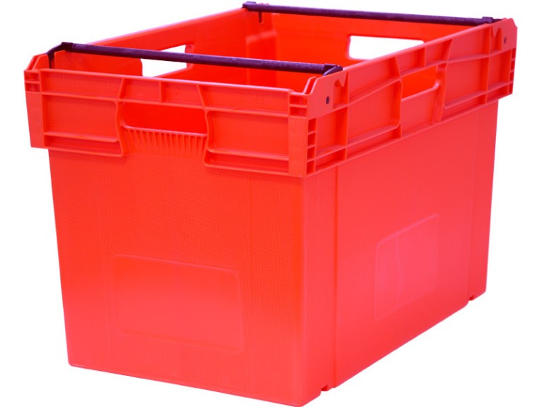 Ящик 600х400х407 со складываемыми ручками красный купить в Краснодаре Ящик 600х400х407 со складываемыми ручками красный купить в Краснодаре