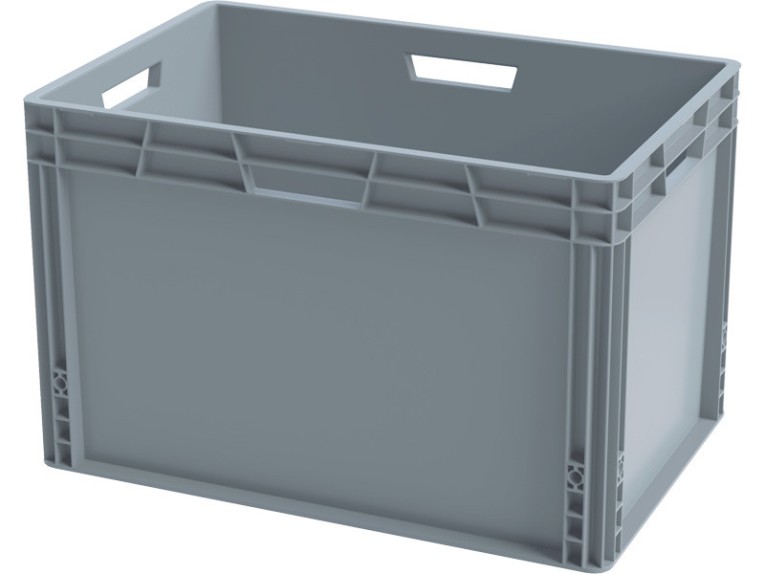 Ящик 600х400х320 сплошной, усиленное дно, цв. серый купить в Краснодаре Ящик 600х400х320 сплошной, усиленное дно, цв. серый купить в Краснодаре
