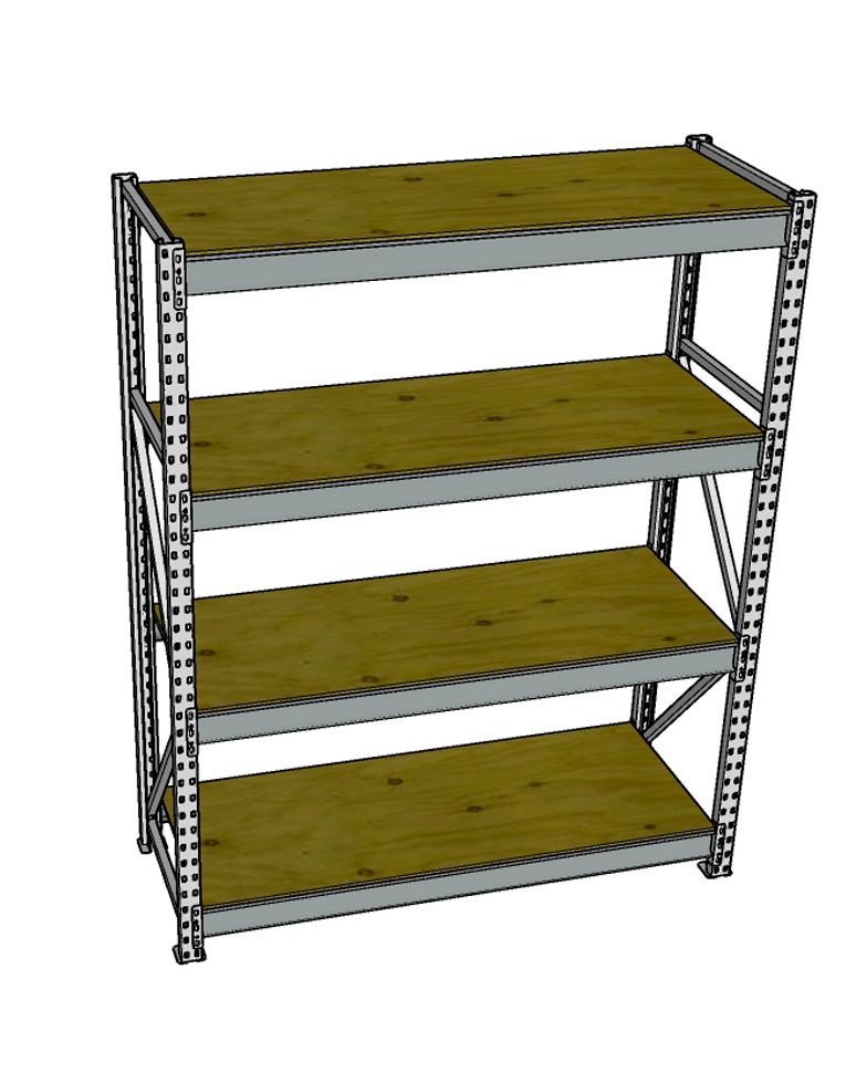 Стеллаж грузовой СГР 2000x1500x1000 4 полки (фанера) купить в Краснодаре Стеллаж грузовой СГР 2000x1500x1000 4 полки (фанера) купить в Краснодаре