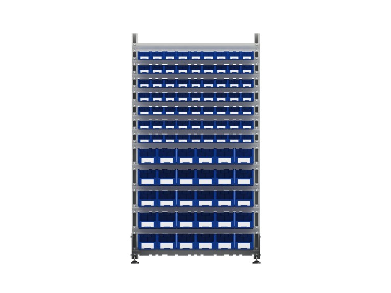 Стеллаж для пластиковых лотков SORTEX односторонний 1800x1000x450.04 купить в Краснодаре Стеллаж для пластиковых лотков SORTEX односторонний 1800x1000x450.04 купить в Краснодаре