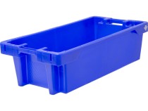Ящик рыбный 800х400х225 конусный 25 кг/40 л с дренажными отверстиями синий 81650300 Ящик рыбный 800х400х225 конусный 25 кг/40 л с дренажными отверстиями синий 81650300