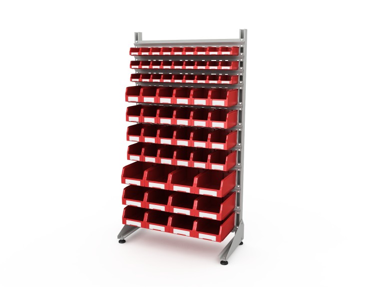 Стеллаж для пластиковых лотков SORTEX односторонний 1800x1000x450.05 купить в Краснодаре Стеллаж для пластиковых лотков SORTEX односторонний 1800x1000x450.05 купить в Краснодаре