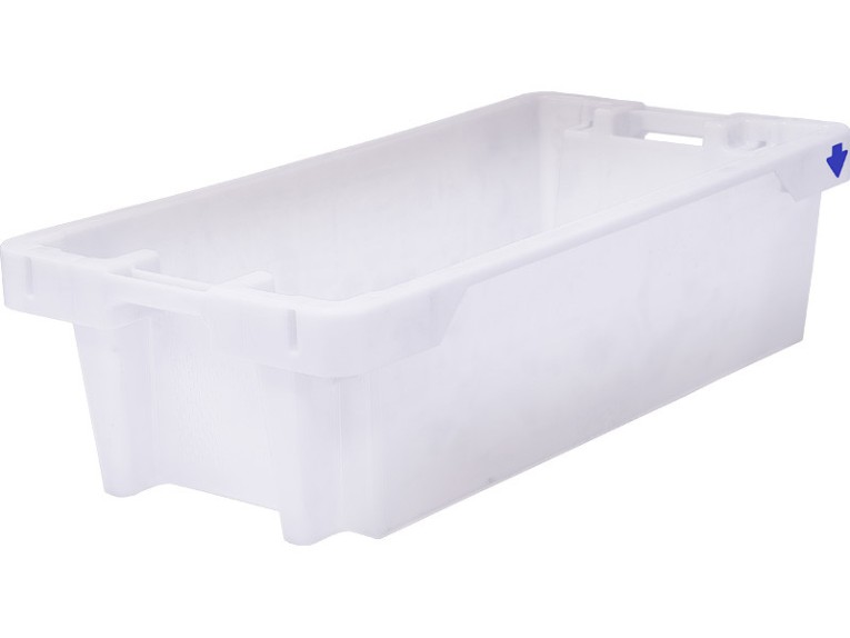 Ящик рыбный 800х400х225 конусный 25 кг/40 л с дренажными отверстиями белый 81651100 купить в Краснодаре Ящик рыбный 800х400х225 конусный 25 кг/40 л с дренажными отверстиями белый 81651100 купить в Краснодаре