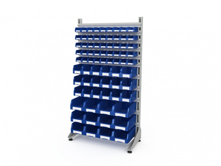 Стеллаж для пластиковых лотков SORTEX односторонний 1800x1000x450.06 купить в Краснодаре Стеллаж для пластиковых лотков SORTEX односторонний 1800x1000x450.06 купить в Краснодаре