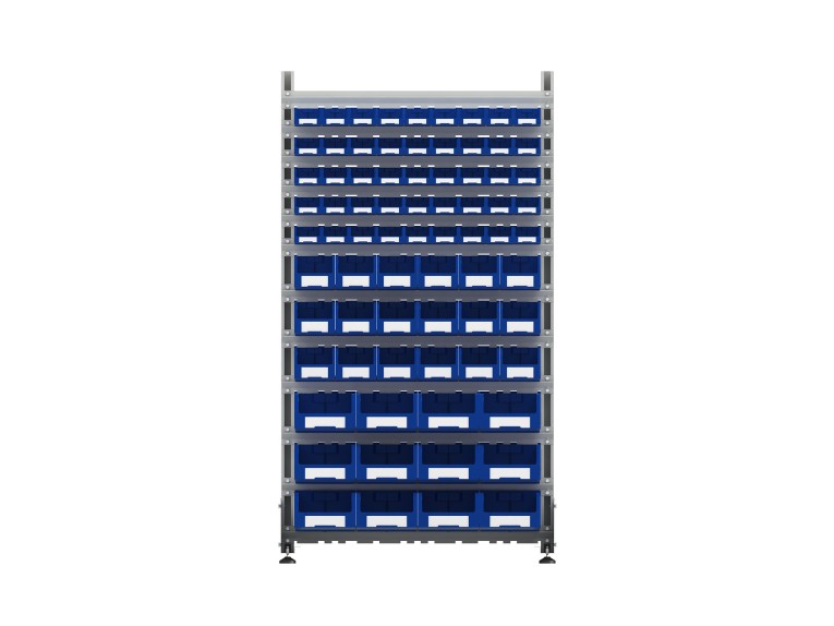 Стеллаж для пластиковых лотков SORTEX односторонний 1800x1000x450.06 купить в Краснодаре Стеллаж для пластиковых лотков SORTEX односторонний 1800x1000x450.06 купить в Краснодаре