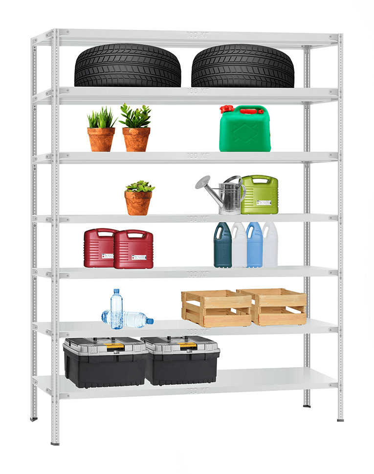 Стеллаж металлический Титан МС-900 2300x1000x600 7 полок купить в Краснодаре Стеллаж металлический Титан МС-900 2300x1000x600 7 полок купить в Краснодаре