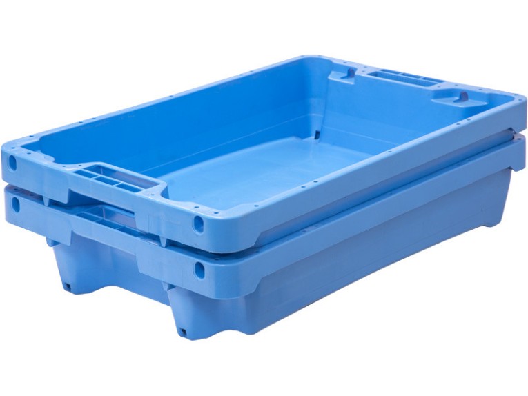 Ящик рыбный 600х400х125 конусный 7-10 кг/15 л с дренажными отверстиями синий 83630300 купить в Краснодаре