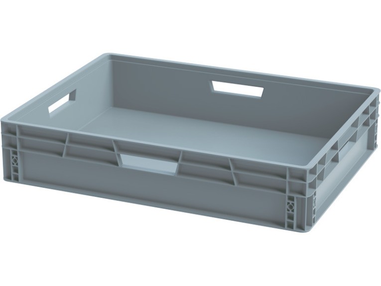 Ящик 800х600х170 сплошной, усиленное дно, цв. серый купить в Краснодаре Ящик 800х600х170 сплошной, усиленное дно, цв. серый купить в Краснодаре