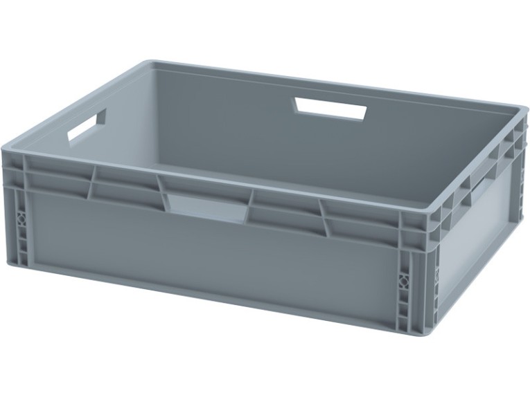 Ящик 800х600х220 сплошной, усиленное дно, цв. серый купить в Краснодаре Ящик 800х600х220 сплошной, усиленное дно, цв. серый купить в Краснодаре