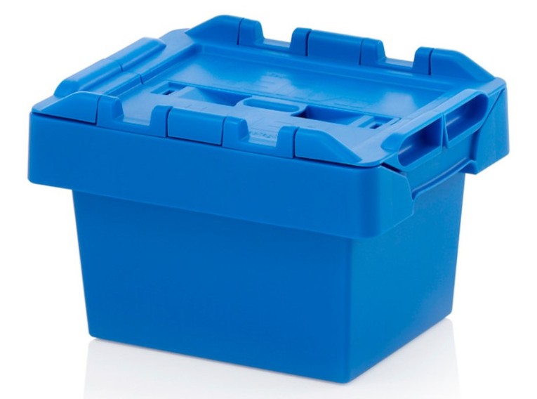 Ящик 300х200х190 с крышкой цв. синий купить в Краснодаре Ящик 300х200х190 с крышкой цв. синий купить в Краснодаре