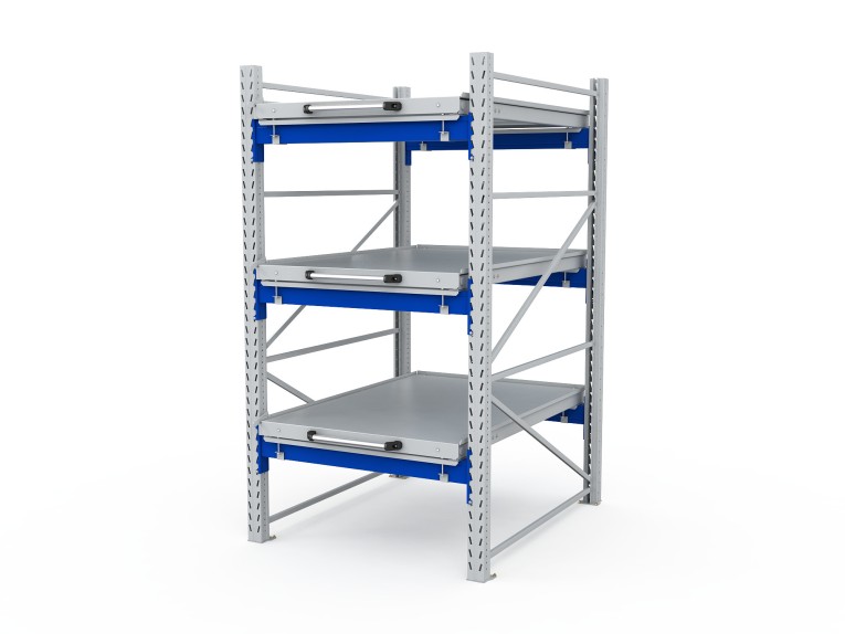 Стеллаж с выкатными платформами S-HEAVY 1000/900 (3 яруса хранения) купить в Краснодаре Стеллаж с выкатными платформами S-HEAVY 1000/900 (3 яруса хранения) купить в Краснодаре