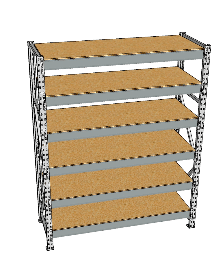 Стеллаж грузовой СГР 2500x2100x500 6 полок (ДСП) купить в Краснодаре Стеллаж грузовой СГР 2500x2100x500 6 полок (ДСП) купить в Краснодаре