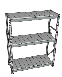 Стеллаж грузовой СГР 2500x2100x800 3 полки (металл)