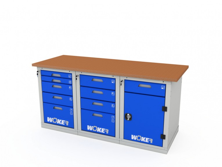 Верстак трехтумбовый WOKER PRO 3542.1800 купить в Краснодаре