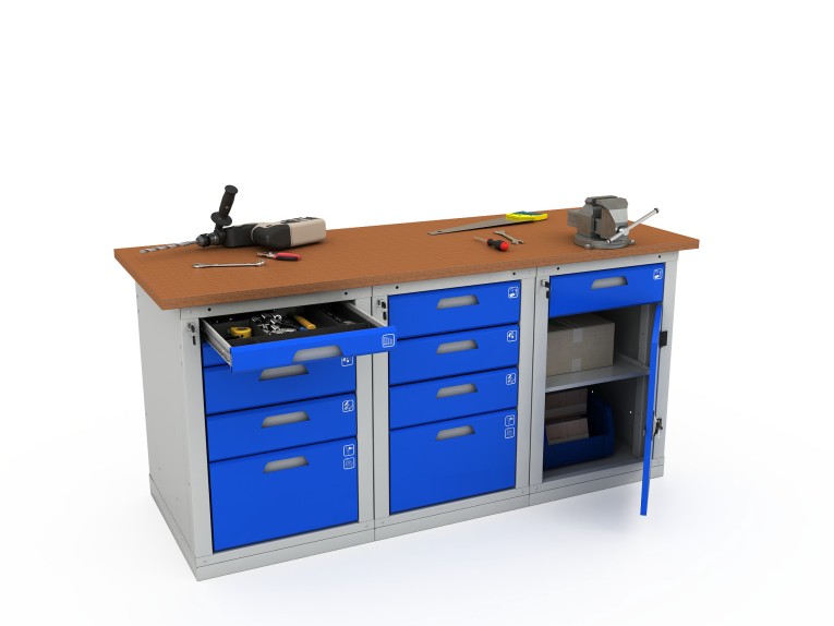 Верстак трехтумбовый WOKER PRO 3542.1800 купить в Краснодаре